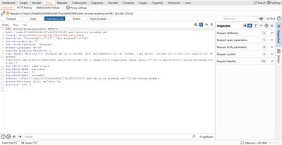 Screenshot of a captured web request showing the URL '/filter?category=Pets', cropped to highlight the URL and query string parameters.