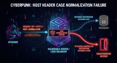 Host header case normalization issue.