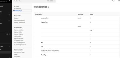 A screenshot of the application's administrative dashboard, showing full organization access and elevated privileges achieved after successfully bypassing the verification process.