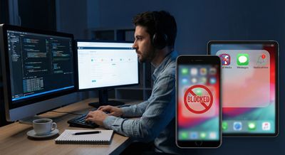 This image illustrates the importance of deep work by showing a researcher who has consciously blocked out common distractions to focus on their task.