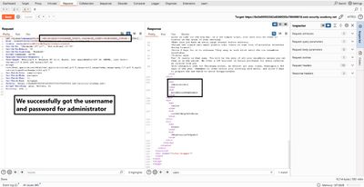 Extracted user credentials displayed in response.