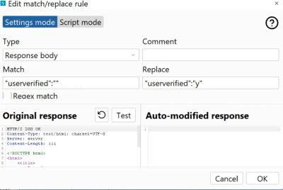 Screenshot of a JSON API response showing critical status flags like 'userverified' and 'userphone' set to true.