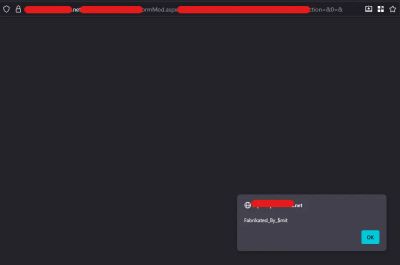 Screenshot showing the successful compromise of the employee panel following the XSS exploitation.