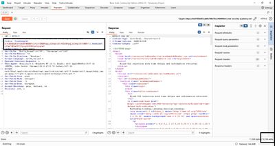Repeater request showing a 'pg_sleep(10)' payload with a response time of approximately 10,188 ms, indicating a successful time-delay.