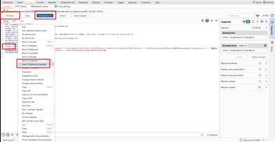 Burp: inserting Collaborator subdomain into payload.