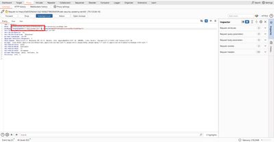 PoC Repeater request showing 10s delay from pg_sleep payload.