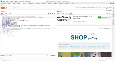 Repeater screenshot showing a successful boolean test using a CAST function, resulting in no error.