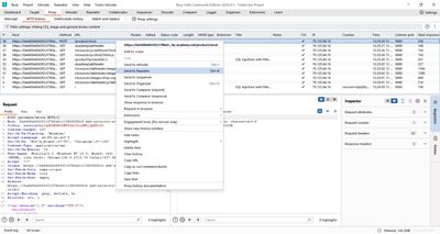 Captured stock check POST with productId and storeId.