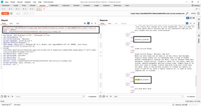 Burp Repeater request and response showing a UNION SELECT query to information_schema.columns for 'users_xksdey' and the returned column names.