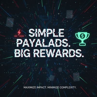 A motivational hacker poster-style image with the text: 'Simple Payloads. Big Rewards.'