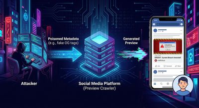 Social media preview poisoning illustration.