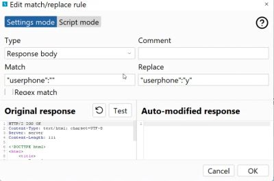 Screenshot of a JSON API response showing critical status flags like 'userverified' and 'userphone' set to true.